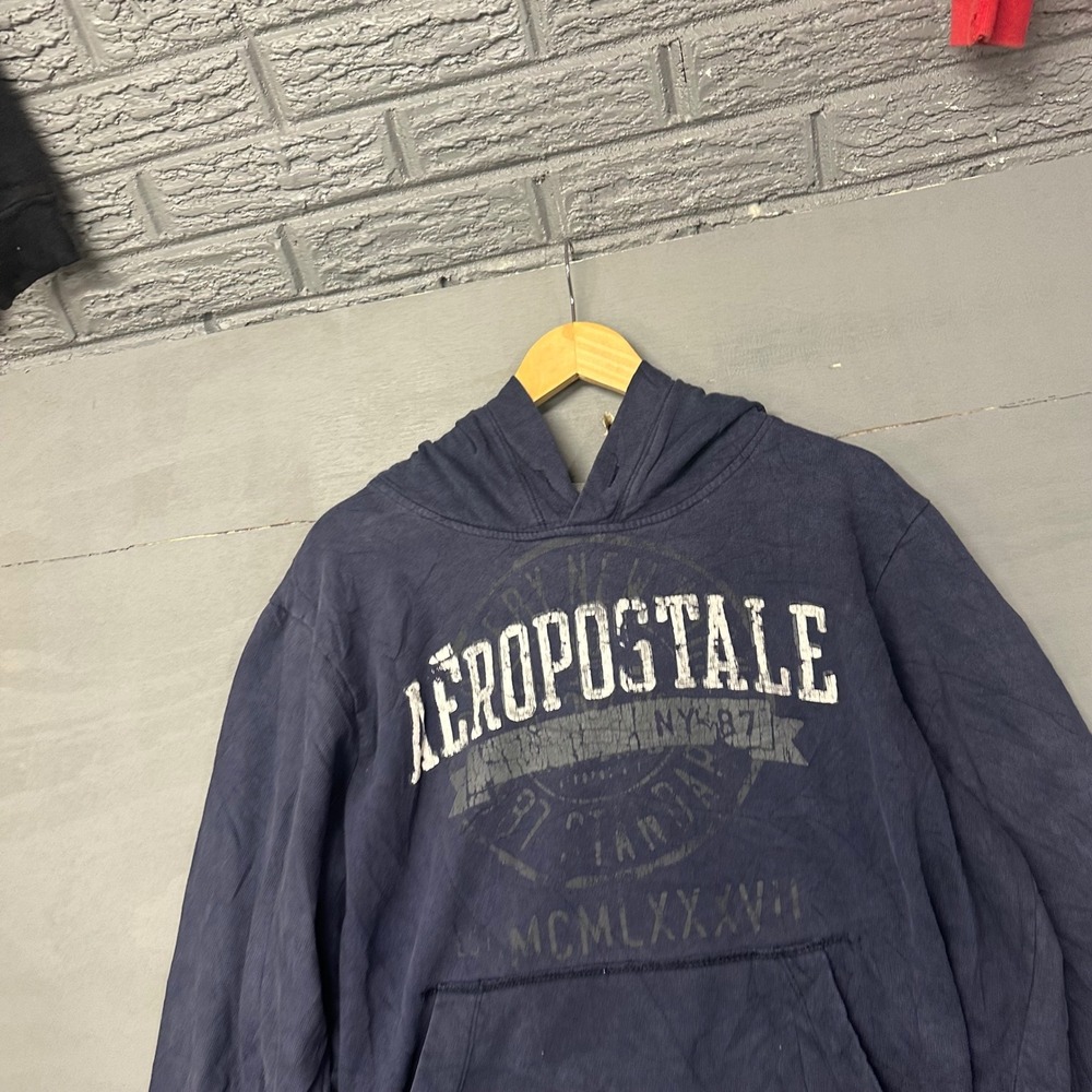 Aeropostale Navy Blue Graphic Hoodie Sweatshirt XXXL TTG